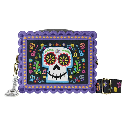 Loungefly Coco Miguel Calavera Floral Skull Crossbody Bag