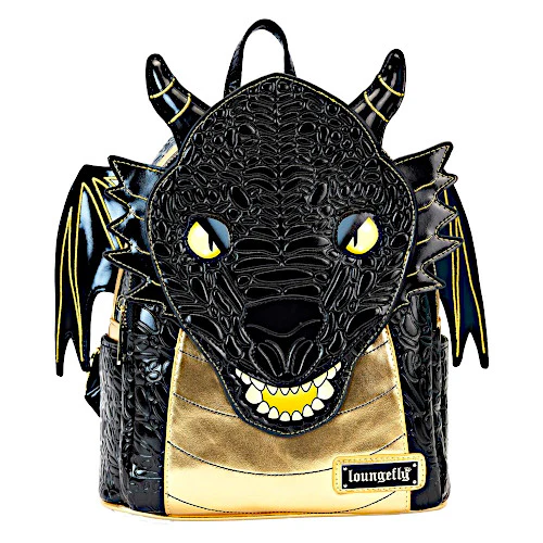 EXCLUSIVE DROP: Loungefly Fourth Wing Black Gold Dragon Mini Backpack - 12/2/24