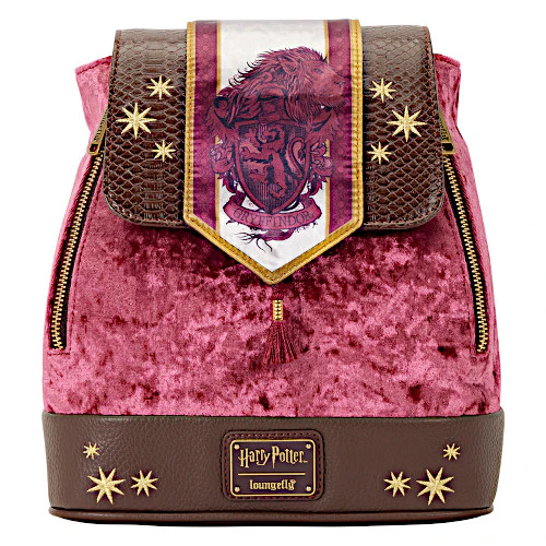 EXCLUSIVE DROP: Loungefly Harry Potter Gryffindor Banner Velvet Mini Backpack - 7/7/25
