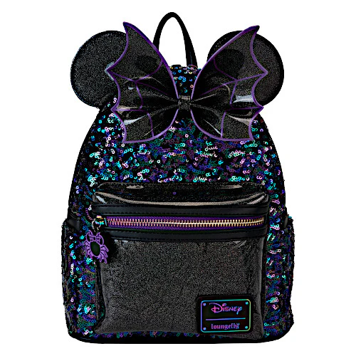 EXCLUSIVE DROP: Loungefly Halloween Minnie Mouse Spiderweb Sequin Mini Backpack - 8/16/24