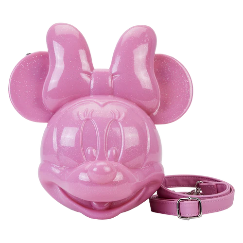 Loungefly Disney100 Minnie Mouse Classic Glitter Figural Crossbody Bag