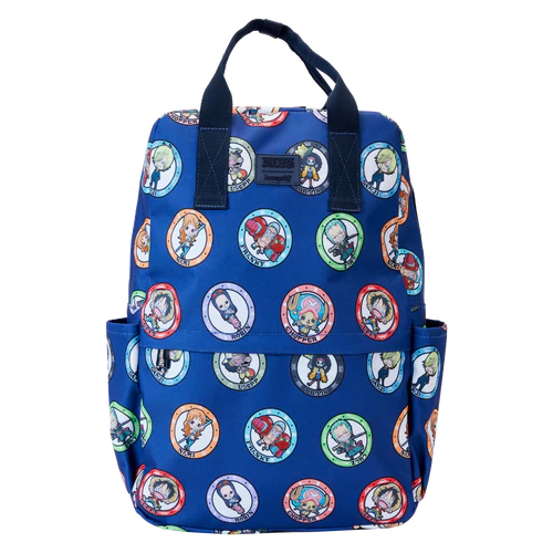 Loungefly One Piece 25th Anniversary Straw Hat Pirates AOP Nylon Full Size Backpack