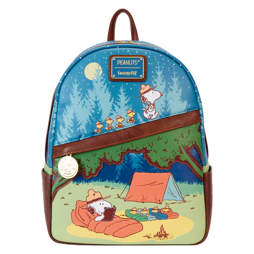 Loungefly Peanuts 50th Anniversary Snoopy's Beagle Scouts Mini Backpack