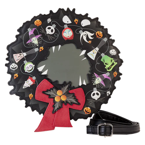 Loungefly Nightmare Before Christmas Wreath String Lights Glow Crossbody Bag